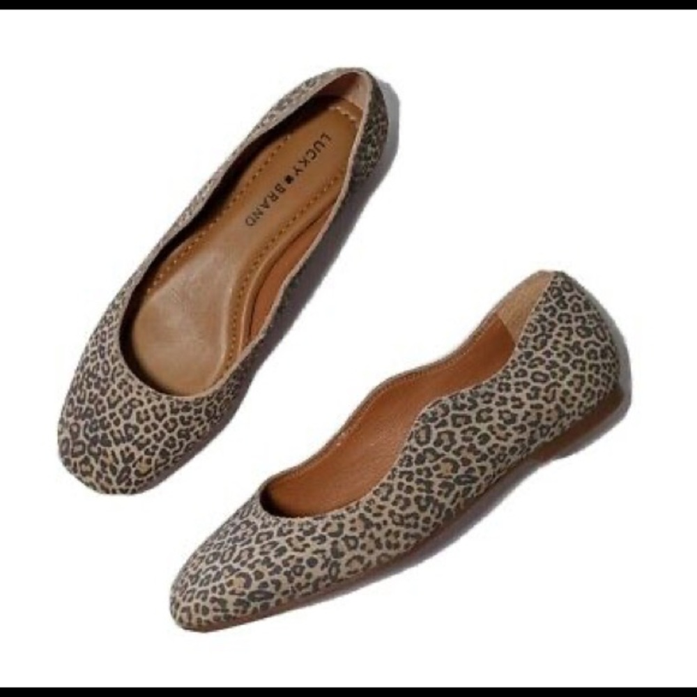 Women's Lucky Brand Women's Dellie Flats Eyelash Lepoard